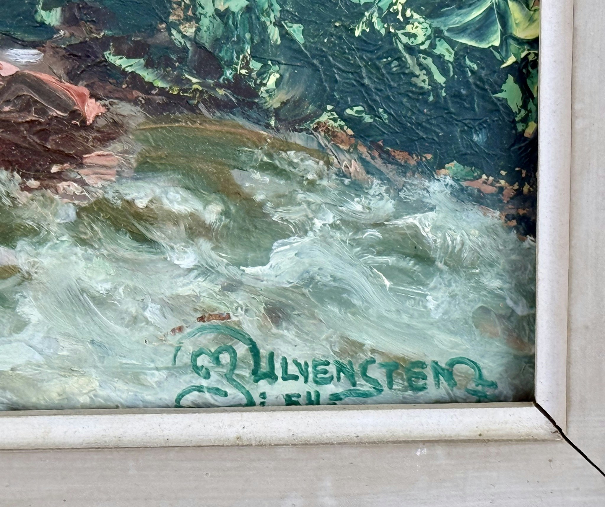 JACK ULVENSTEN (Sverige 1911-1982). Oljemålning på pannå, Signerad