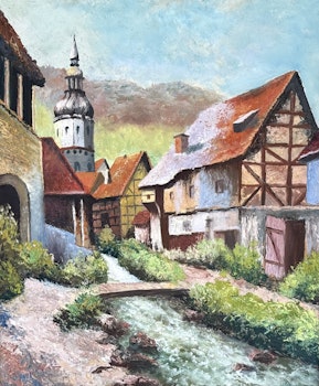 JACK ULVENSTEN (Szwecja 1911-1982). Obraz olejny na desce, sygnowany