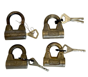 4 st, Abloy Hänglås med nycklar, Finland