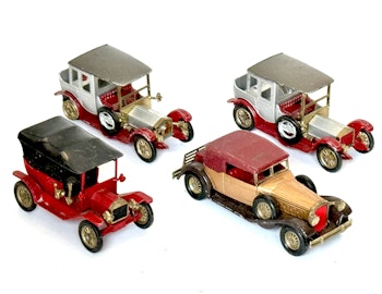 4 kpl, Matchbox, Lesney, Yesteryearin mallit, Englanti