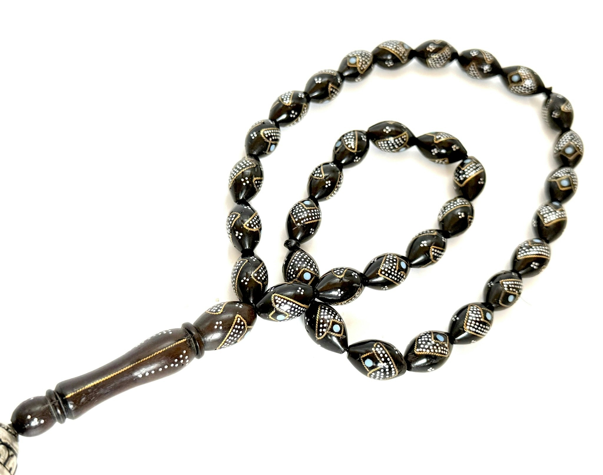 Gammal Cocobolo trä radband