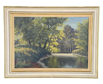 Mogens Kjaer (1927-1986). Obraz olejny na płótnie, sygnowany