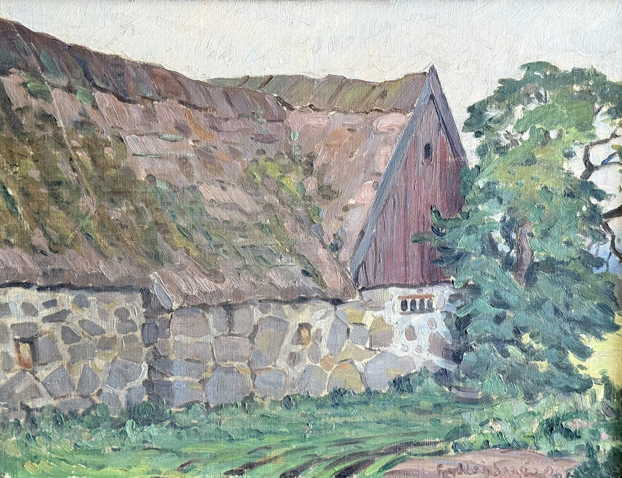 Ossian Gyllenberg (Sverige, 1884-1943). Oljemålning på duk, Signerad