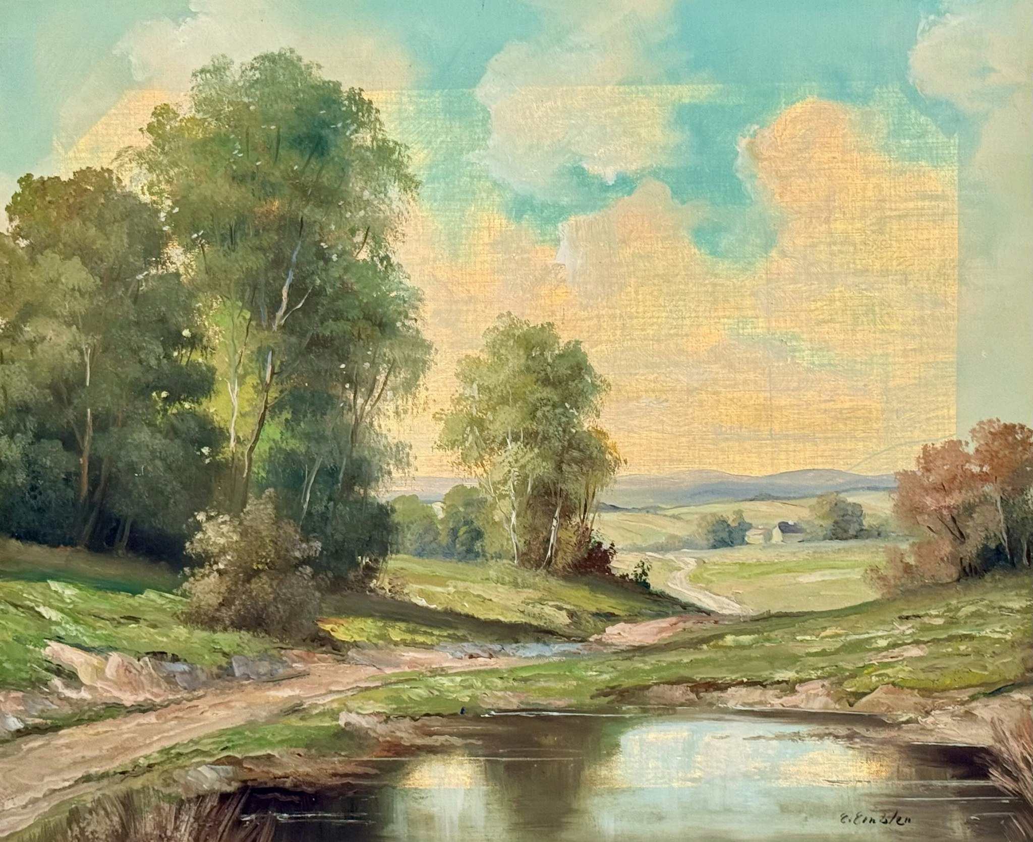 Emanuel Embler (Österrike, F 1894) Oljemålning på duk, Signerad