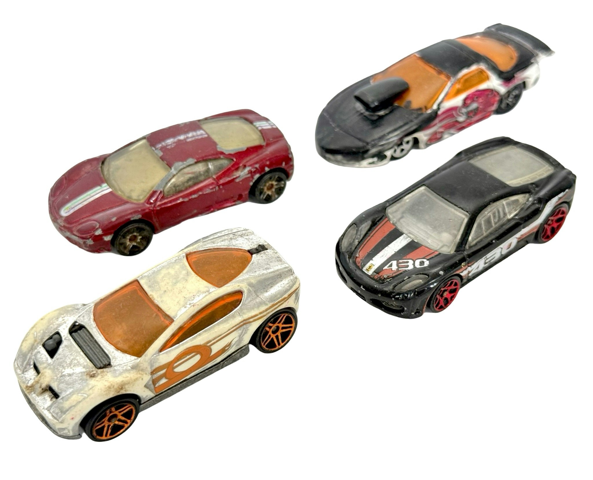 4 st, Hot Wheels- leksaksbilar samlarbilar