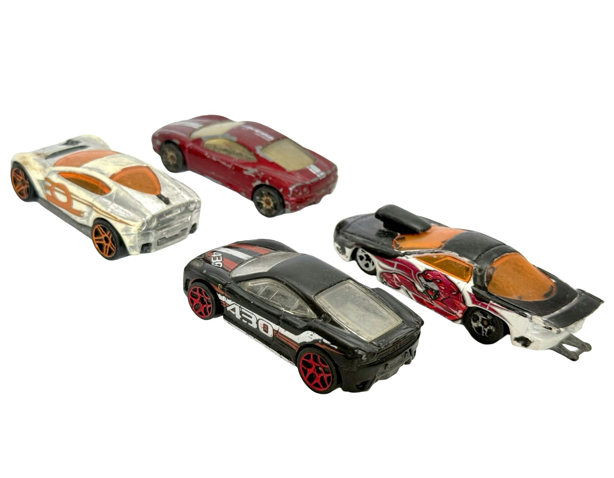 4 st, Hot Wheels- leksaksbilar samlarbilar
