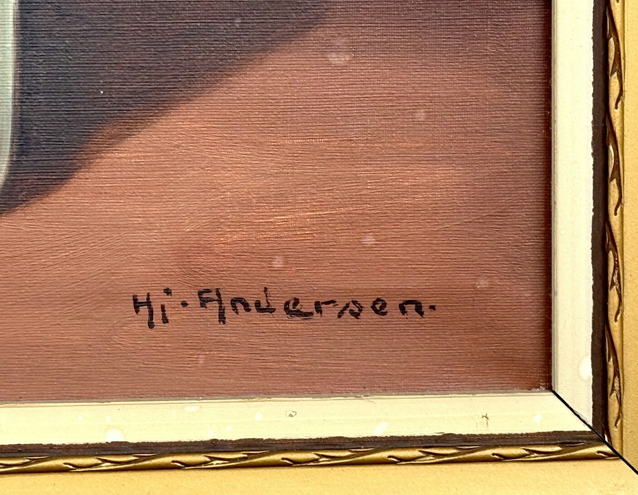 HJALMAR ANDERSEN, Oljemålning på duk, Signerad