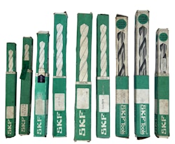 9 st, Metallborr SKF HSS Sweden, 28, 27, 26, 25, 24, 22, 19, 18, 15 mm