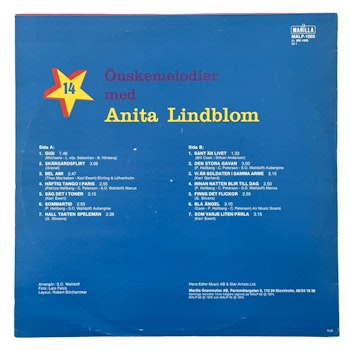 Anita Lindblom – Önskemelodier, LP Vinyl
