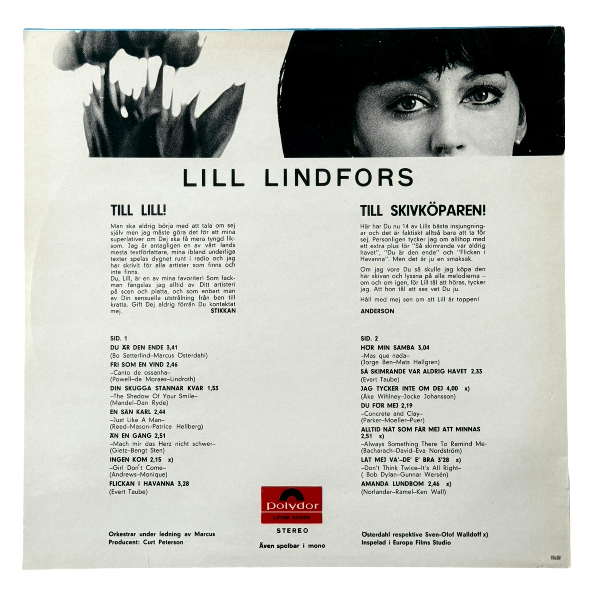 Lill Lindfors – Du Är Den Ende, LP Vinyl