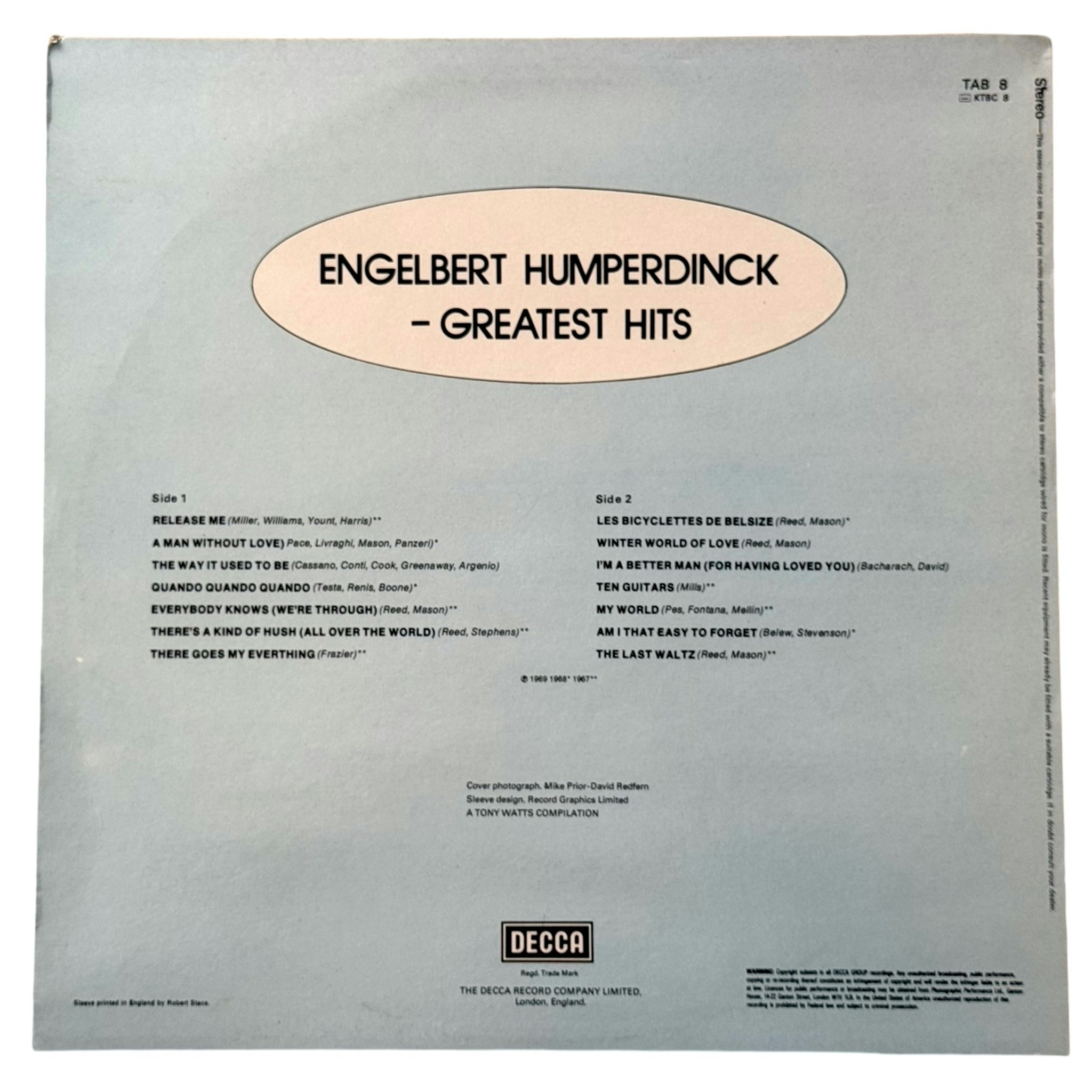 Engelbert Humperdinck - Greatest Hits, LP Vinyl
