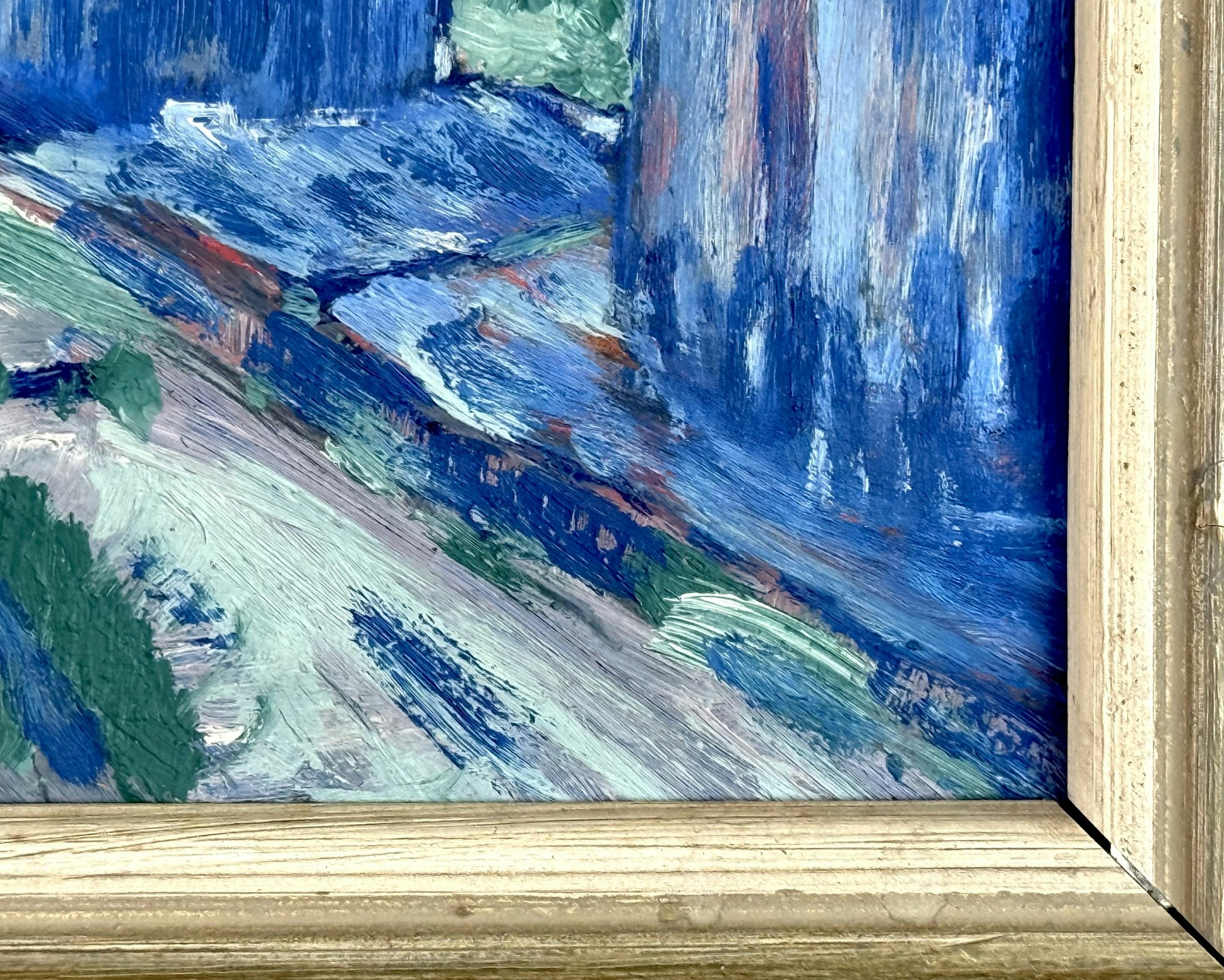 Oidentifierad konstnär, Olja på pannå
