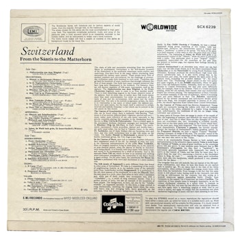 Switzerland From The Säntis To The Matterhorn, LP Vinyl