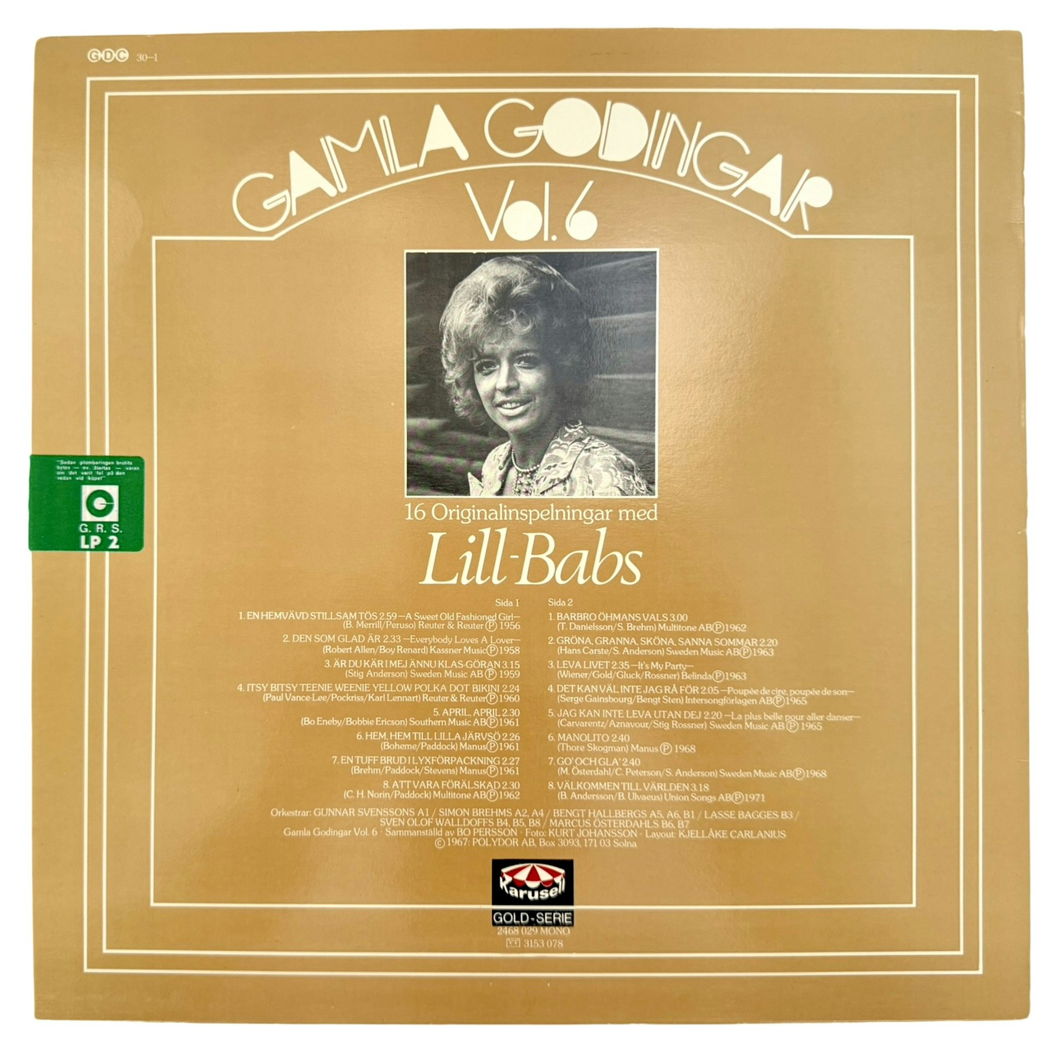 Lill-Babs – Gamla Godingar Vol. 6, LP Vinyl