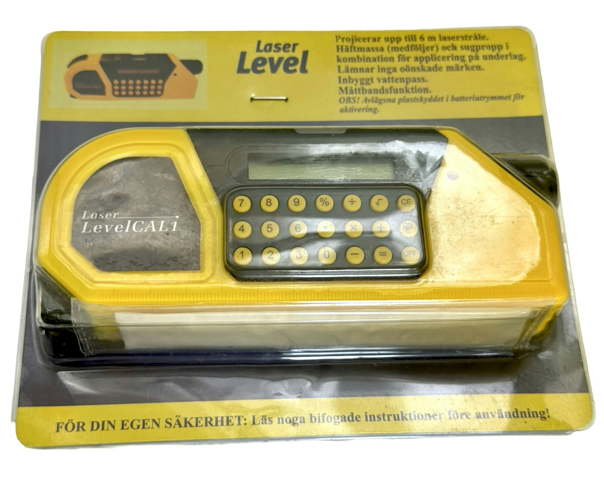 Laser Level CAL1, 3 i 1 lasermåttband lasermätare och integrerade vattenpass, Oanvänt