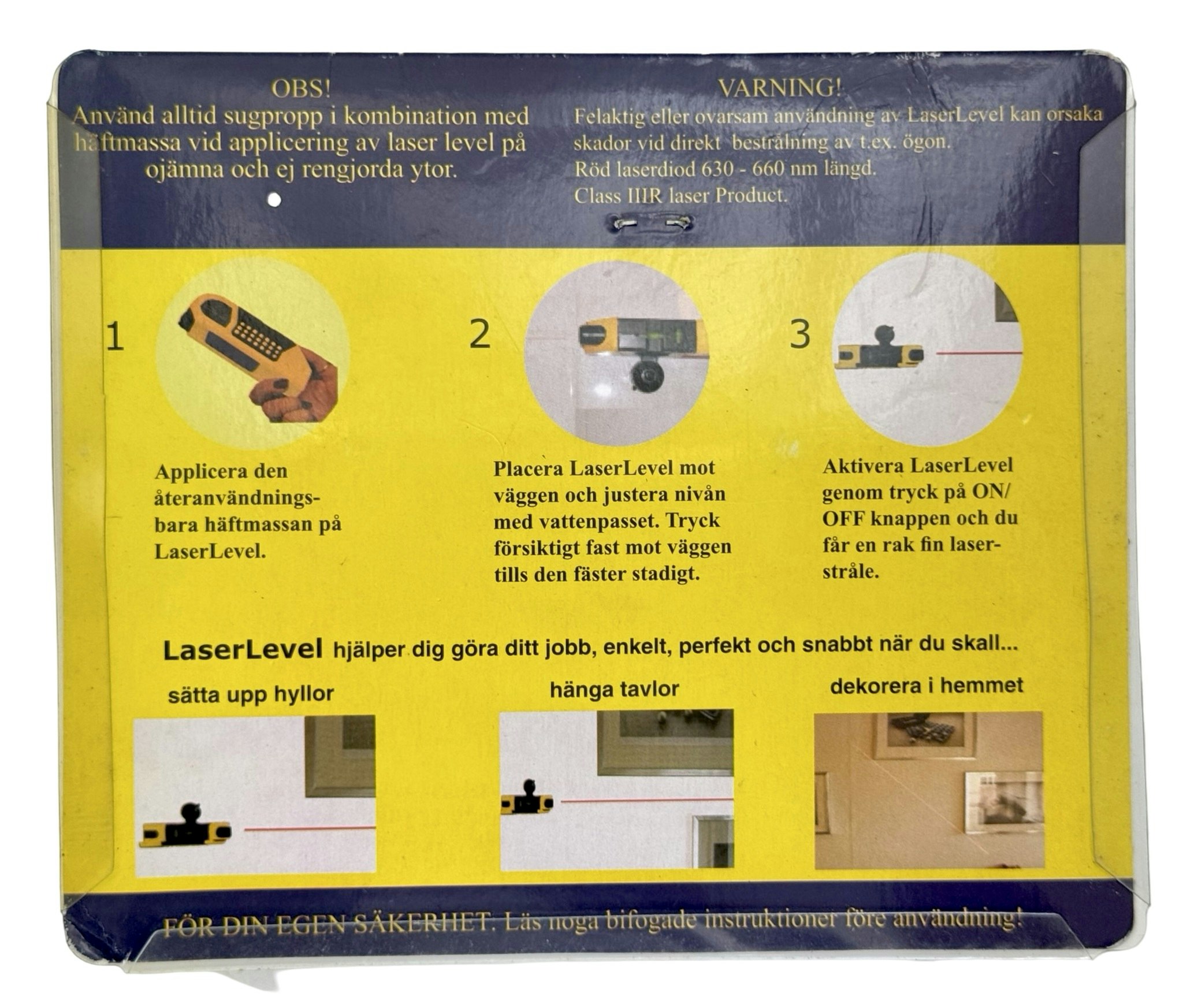 Laser Level CAL1, 3 i 1 lasermåttband lasermätare och integrerade vattenpass, Oanvänt