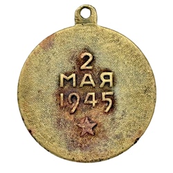Sovjetisk medalj för erövringen av Berlin 2 maj 1945. USSR