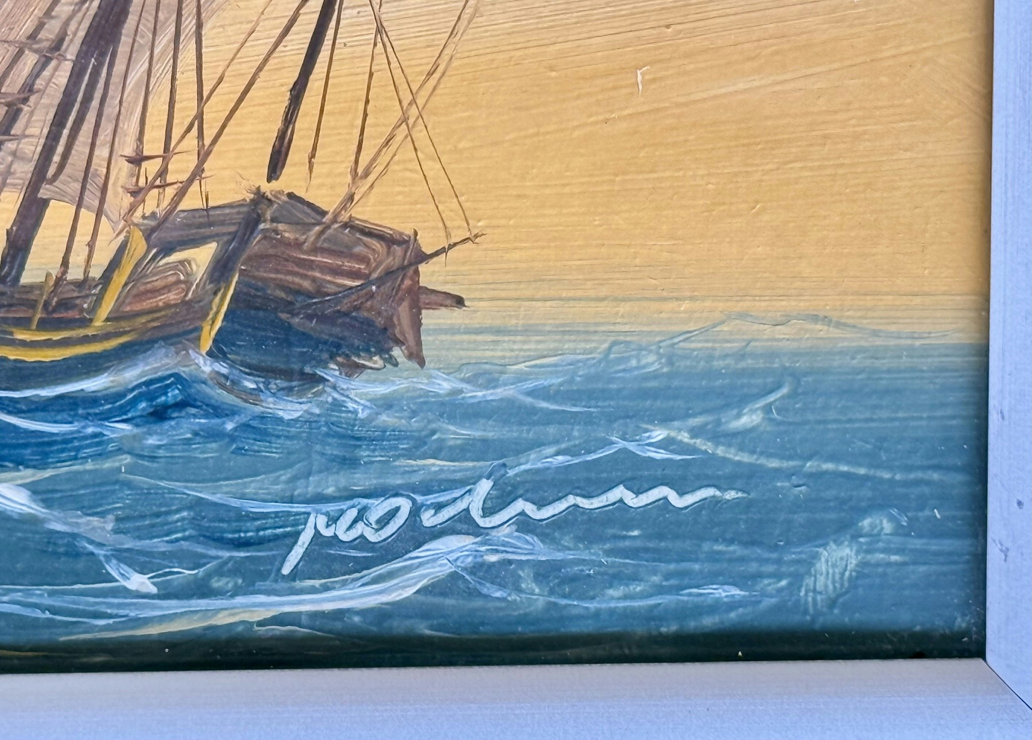 Oidentifierad konstnär, Marinmotiv, Signerat