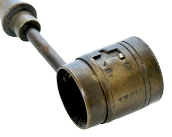 Antik Krutmått krutmätare krutdispenser