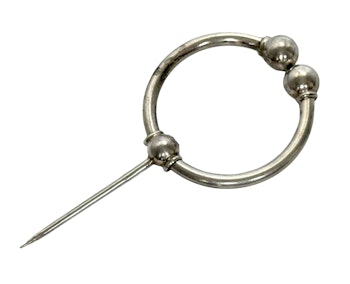 Ringspänne Brosch silver, stämplad