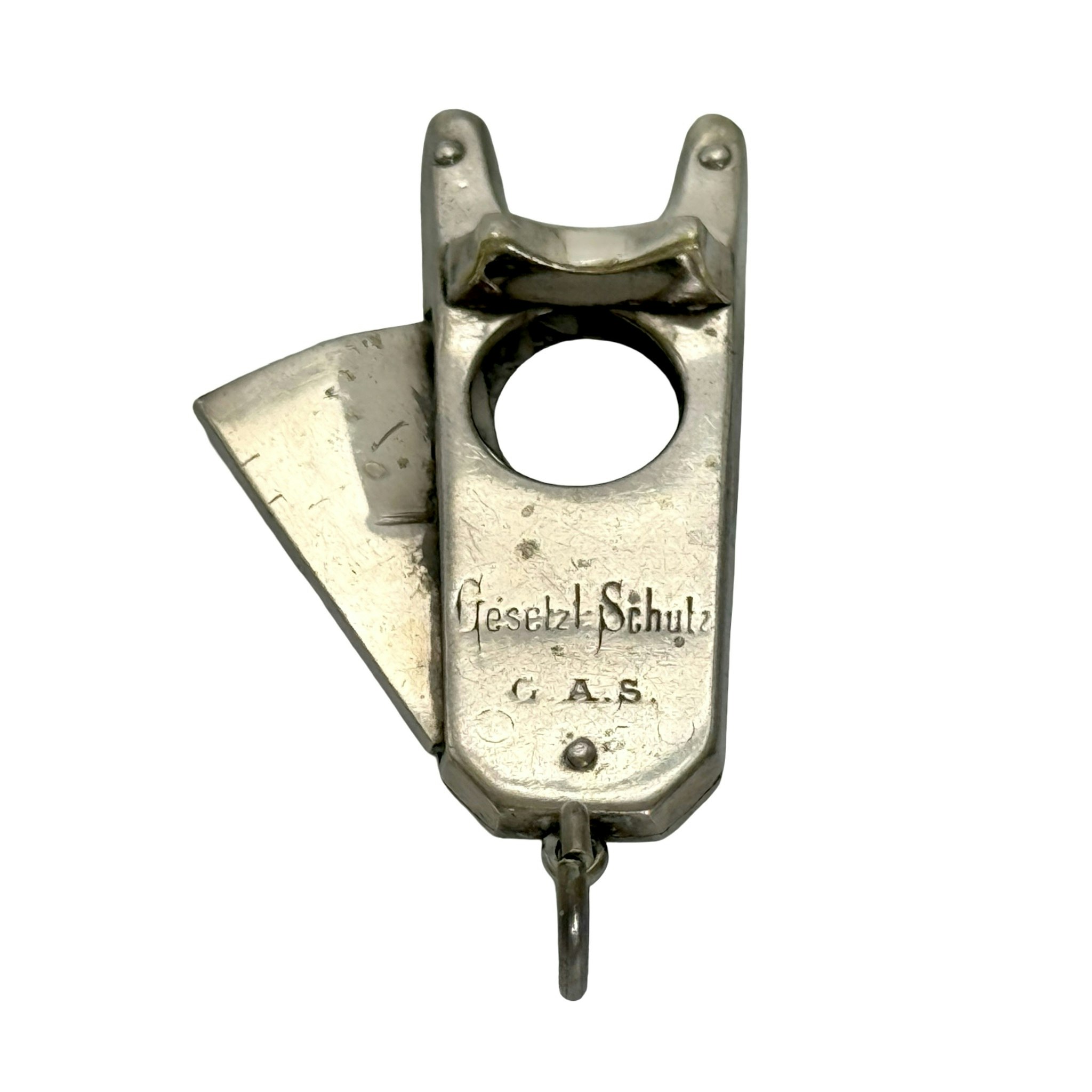 Vintage Miniatyr hänge, Cigarrsnoppare, Gesetzl Schutz G.A.S