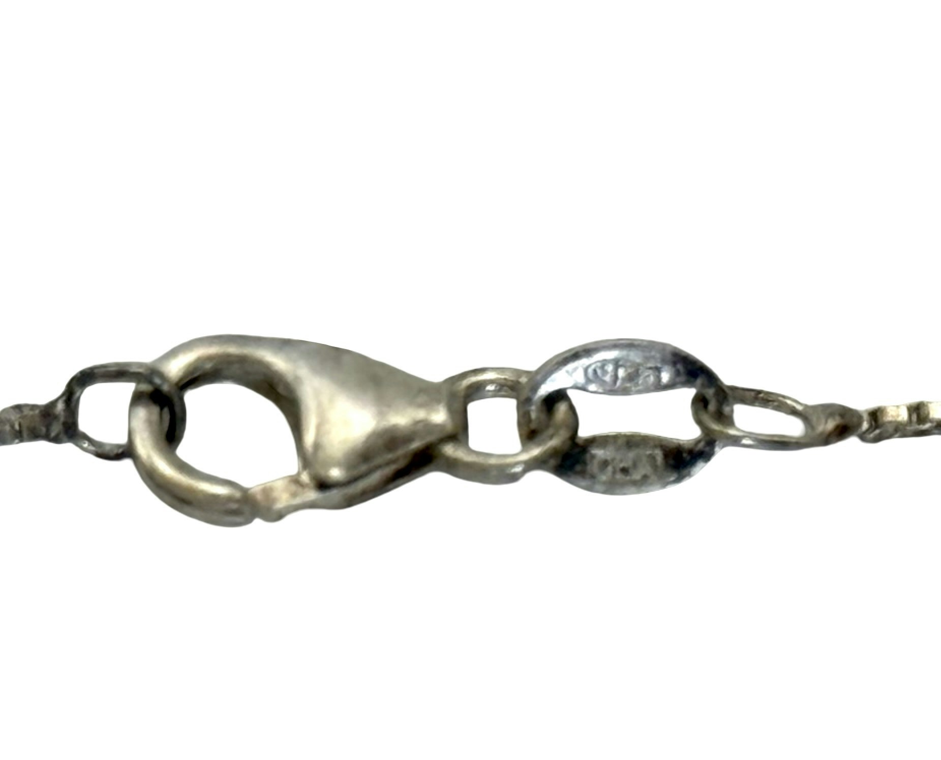 Vintage silver 925 halsband med hänge