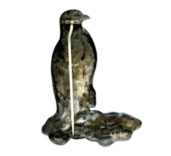 C.G.H Silver brosch, Hök Rovfågel på sten, 1943