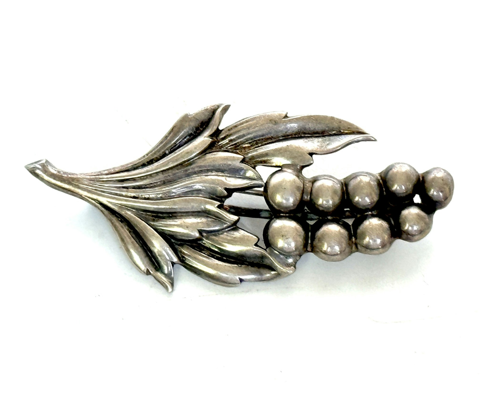 DG&Co Silver Brosch med järneksblad, 1951