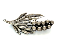 DG&Co Silver Brosch med järneksblad, 1951