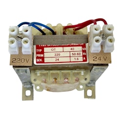 1-Fas Skyddstransformator 220v, 24v