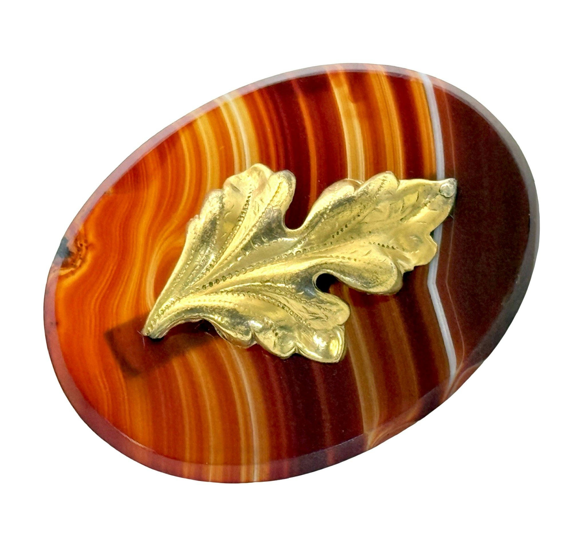 Antik brosch, Karneol Agat