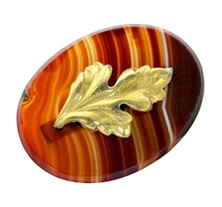 Antik brosch, Karneol Agat