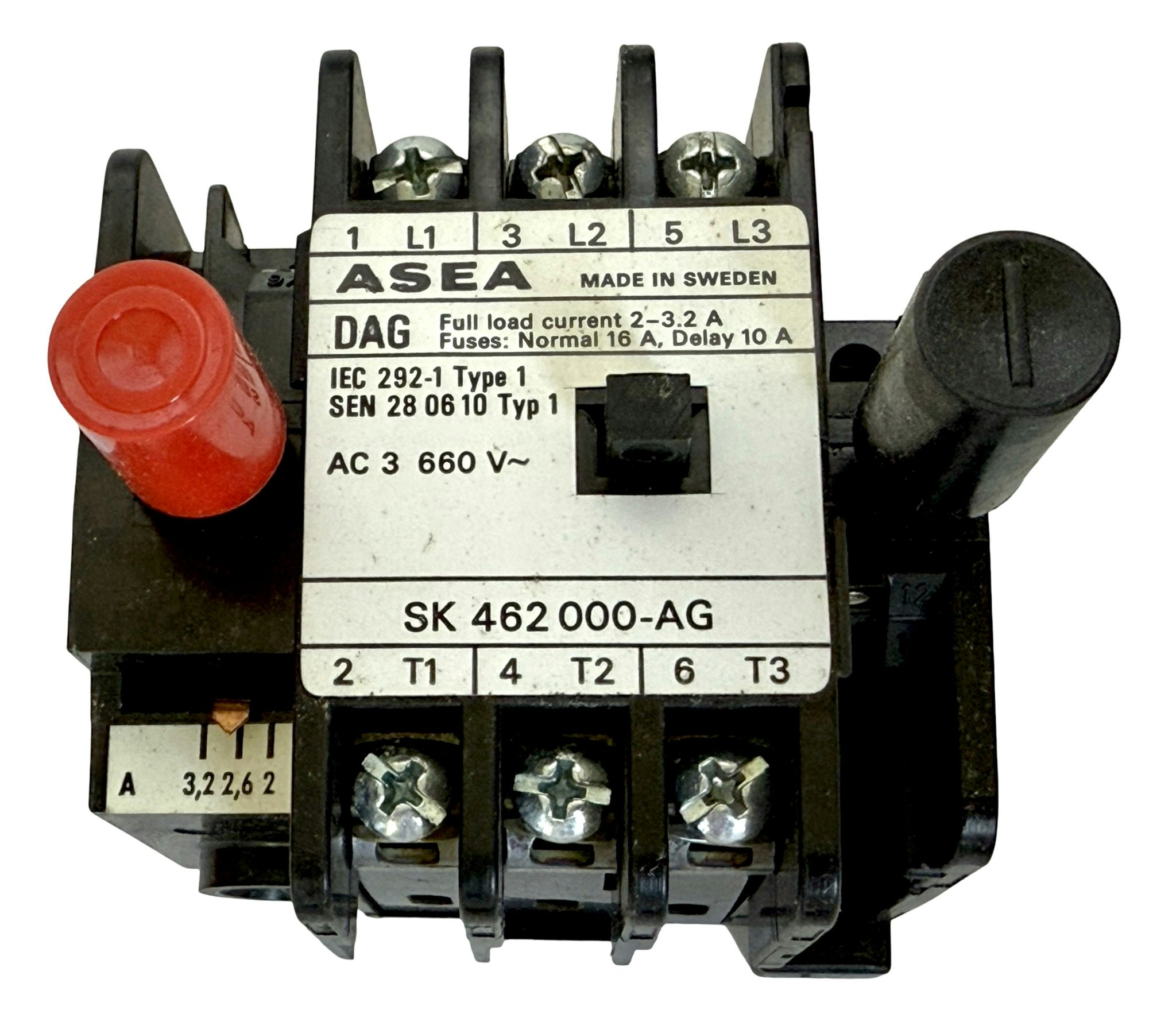 ASEA DAG SK 462000-AG Motorskydds brytare