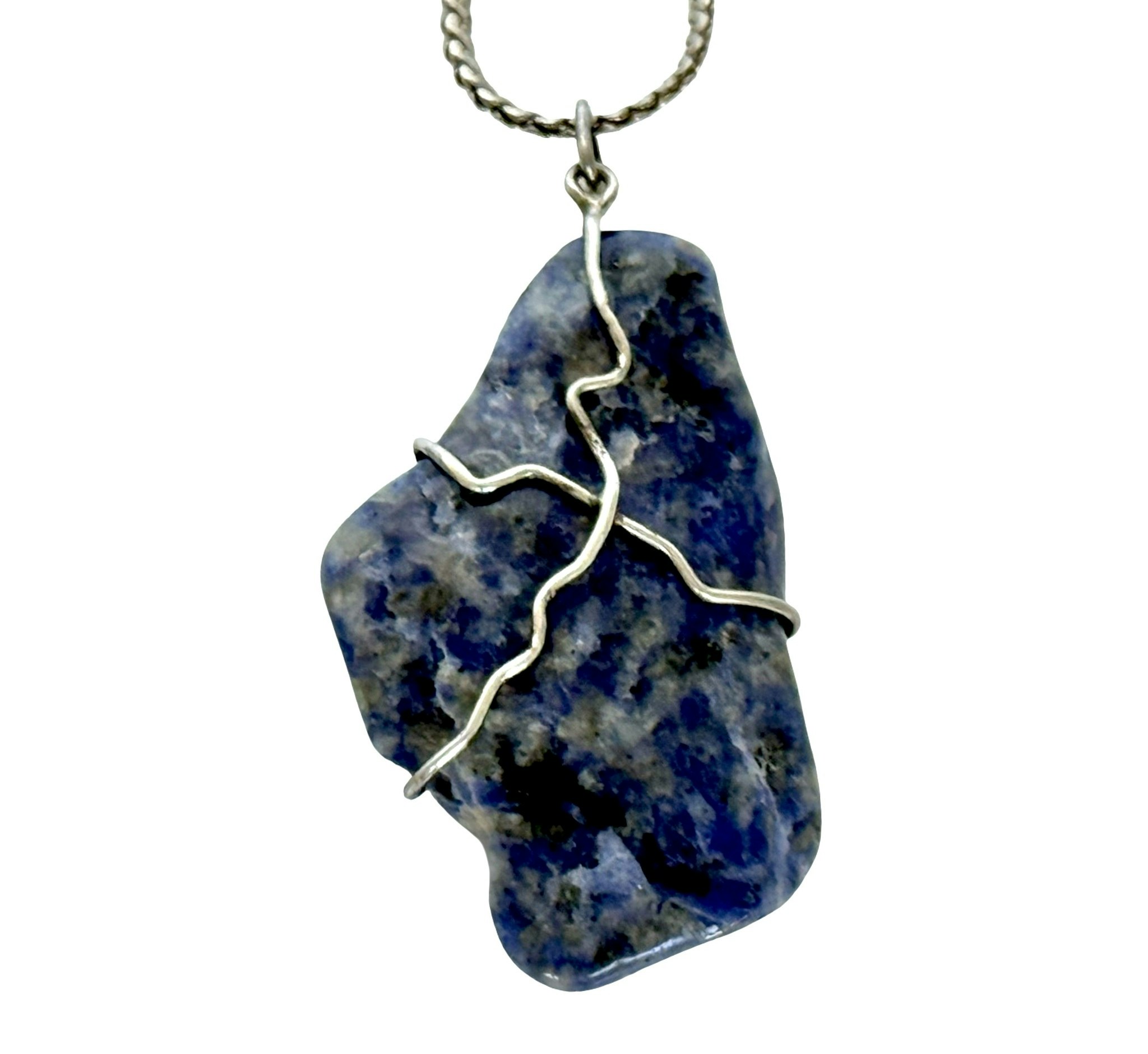 Vintage Silver halsband med Lapis lazuli