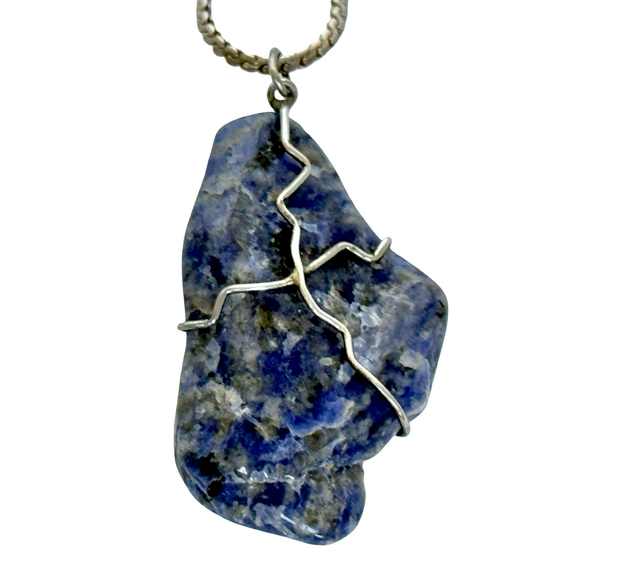 Vintage Silver halsband med Lapis lazuli