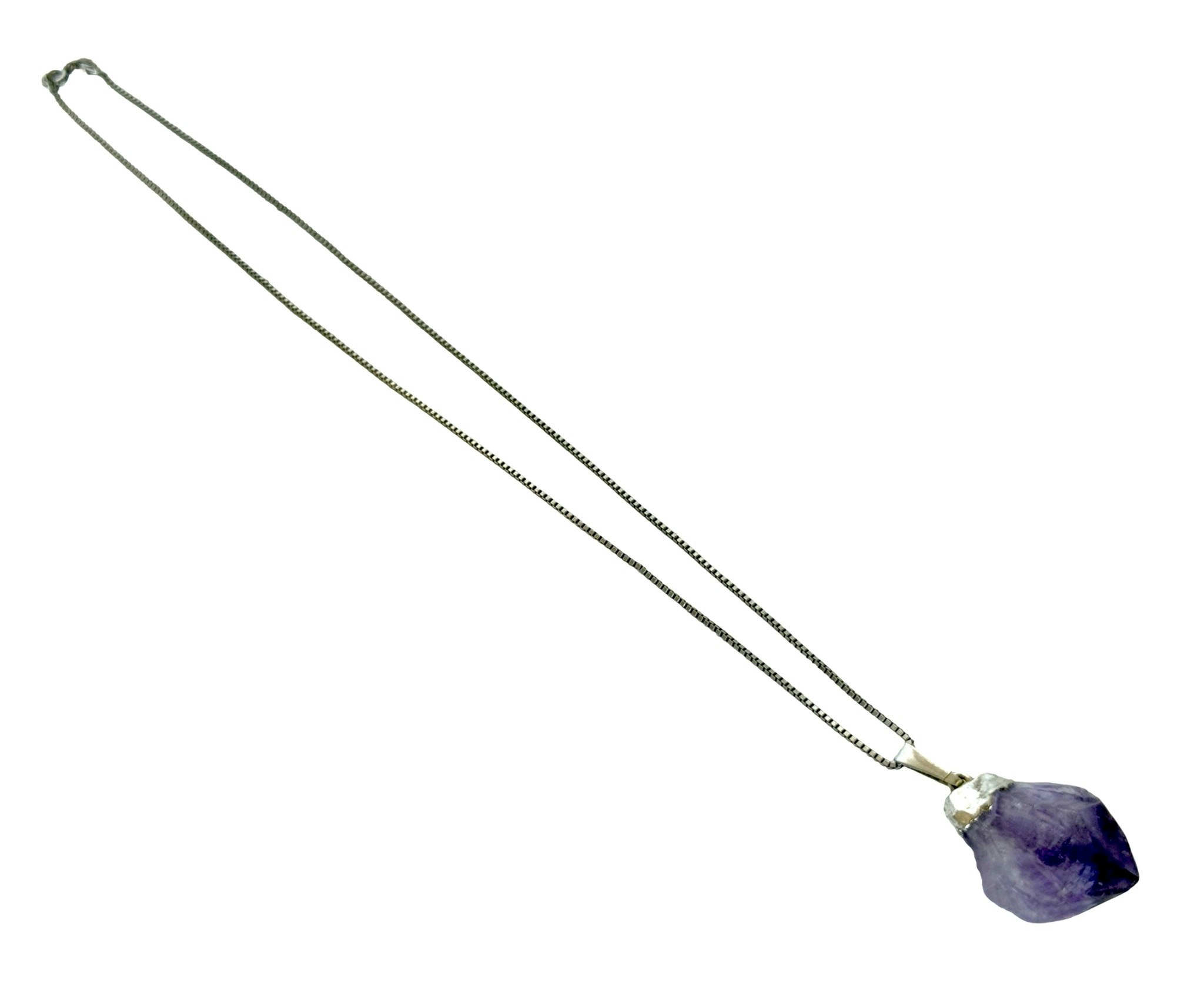 Sterling silver 925 Halsband med Ametist hänge