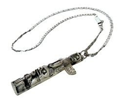 Totempåle Halsband i sterling silver smycken från amerikanska indianer