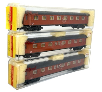 3 kpl, Liliput 280 80 HO vaaka, SJ vaunut