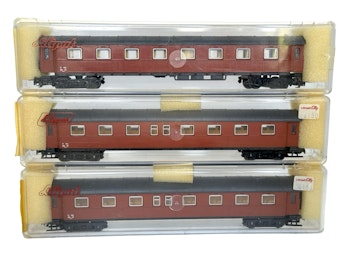 3 kpl, Liliput 280 80 HO vaaka, SJ vaunut