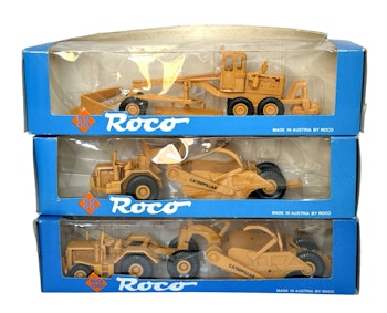 3 kpl, Roco Caterpillar, HO-mittakaava 1:87 1403, 1404, 1405