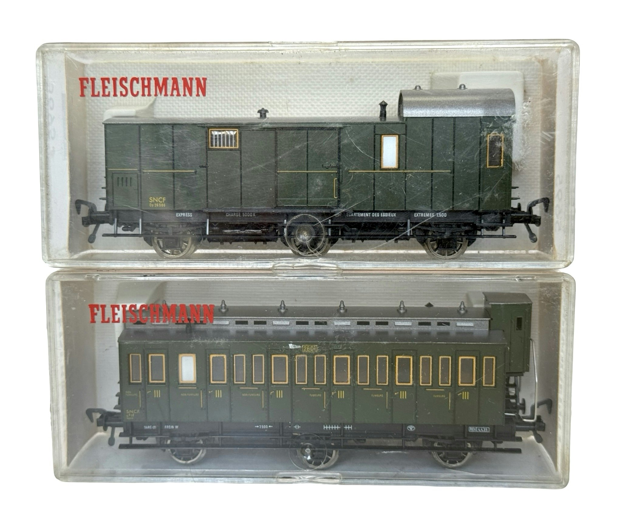 2 st, Fleischmann 5694, 5695 H0 skala, Modelljärnvägsvagnar