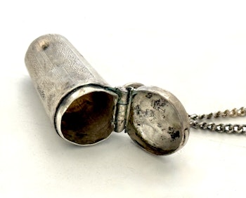 Antik silver 835 halsband med hänge