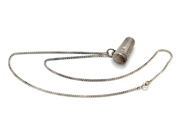 Antik silver 835 halsband med hänge