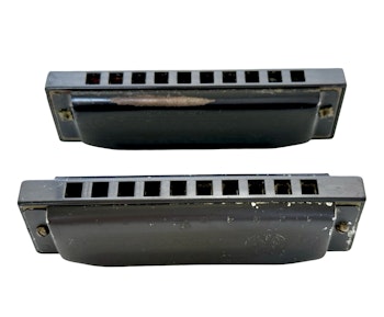 2 st, Vintage Munspel harmonika, Hohner Pro Harp A & C