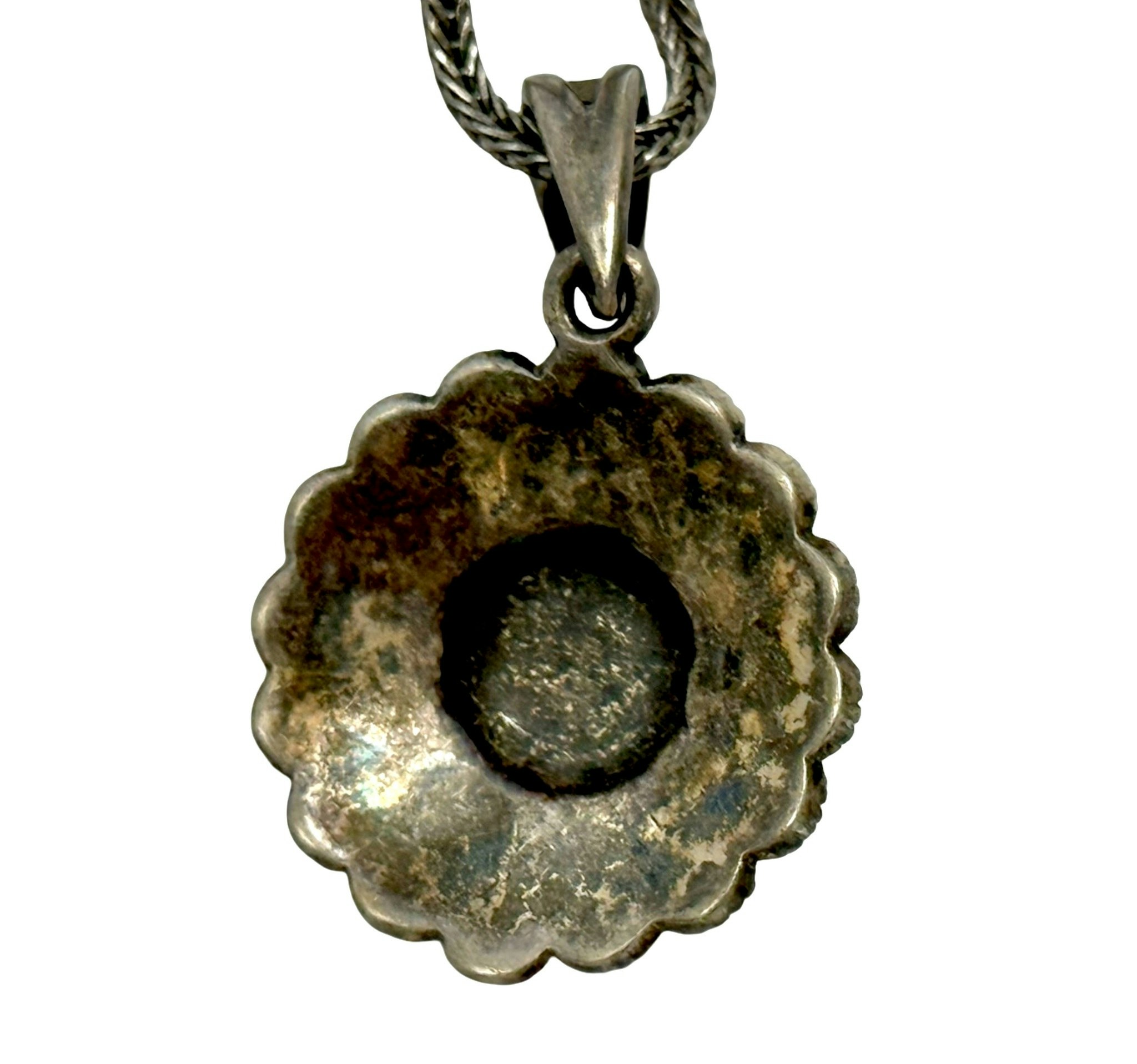 Vintage Milor Sterling Silver 925 halsband med med markasiter hänge