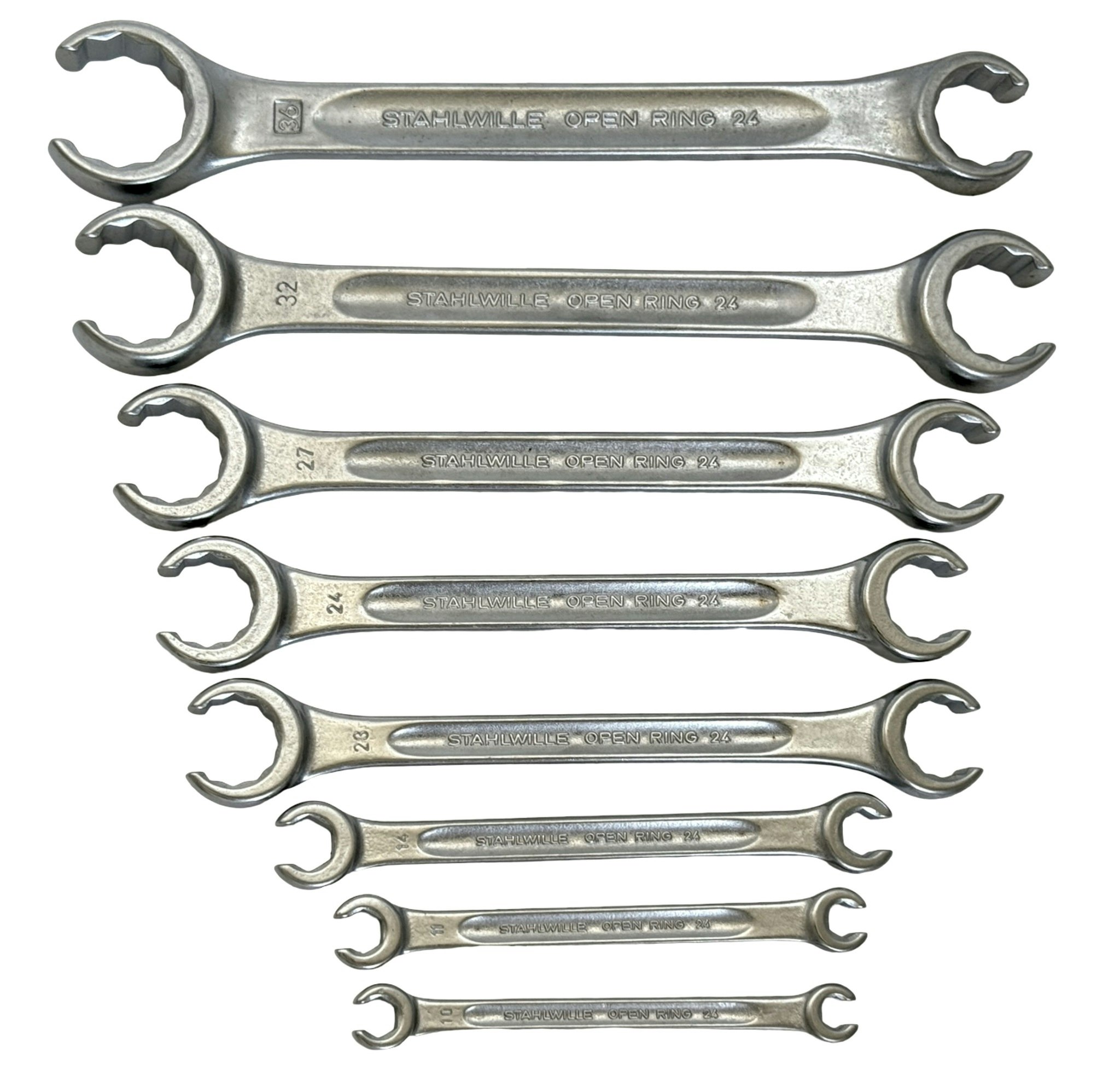 8 st, Stahlwille Alloy Steel 24 nyckelsats öppen ringnyckelsats, Tyskland