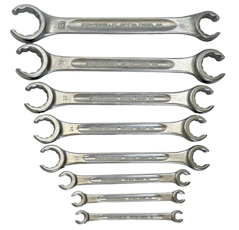 8 st, Stahlwille Alloy Steel 24 nyckelsats öppen ringnyckelsats, Tyskland
