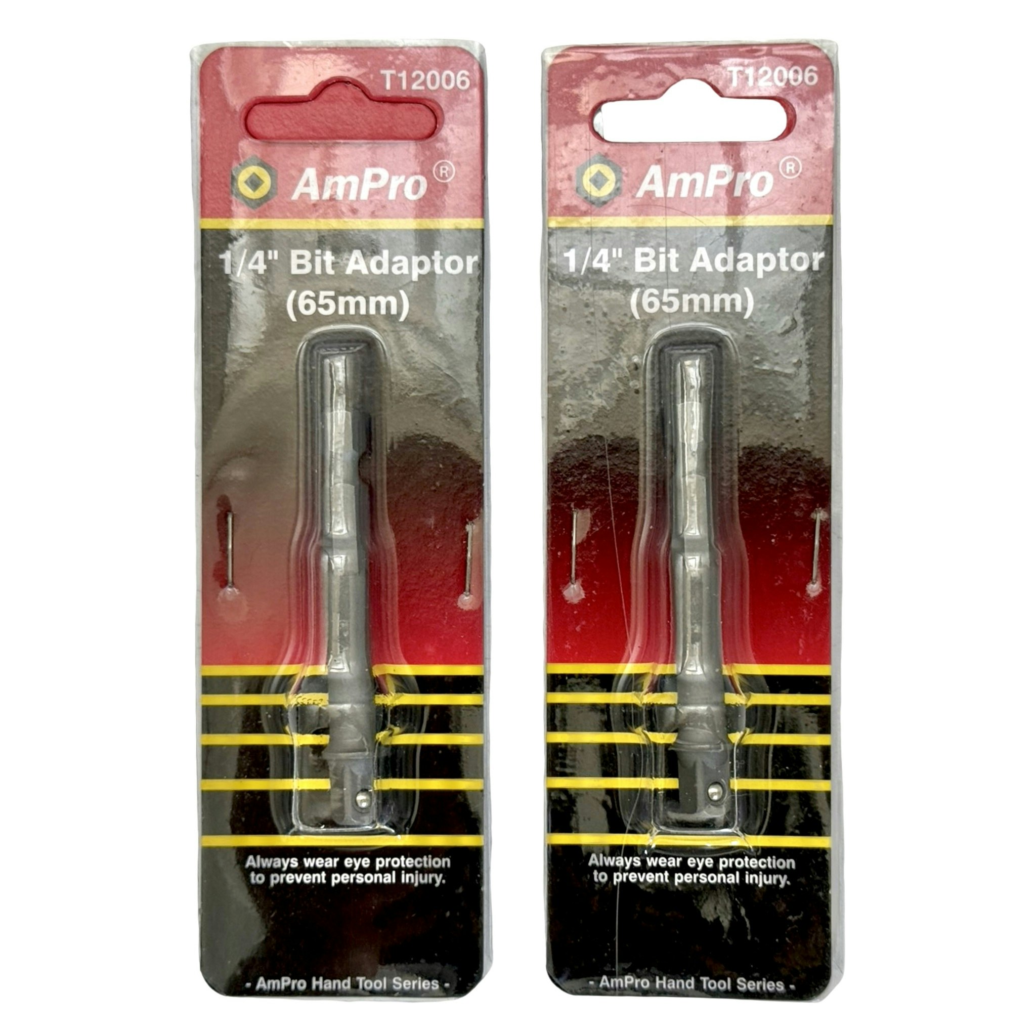12 st, Hylsor AmPro med 1/4-bitsadapter 65mm