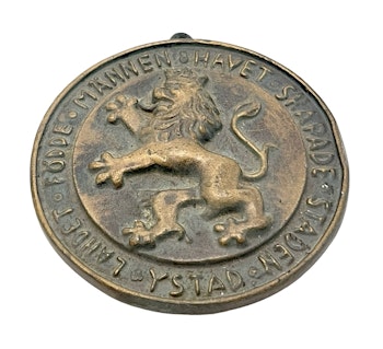 MEDALJ, "Landet födde männen-Havet skapade staden" Ystad