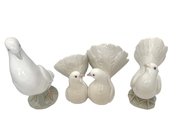 3 st, Lladro duvor porslinsfigurer, Spanien